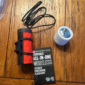 Outdoor tech speaker- flashlight - power source